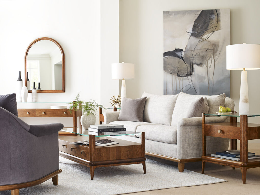 Martine Glass-Top End Table by Stickley