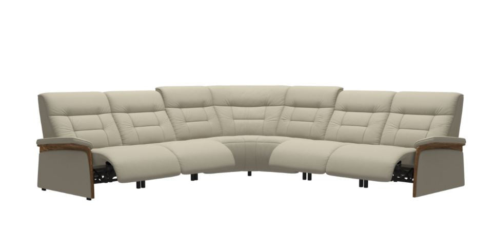 Stressless Mary V2 Sectional C22 with 4 power seats and Adjustable Headrest