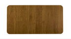Brown rectangular mat with a wood grain pattern on a white background