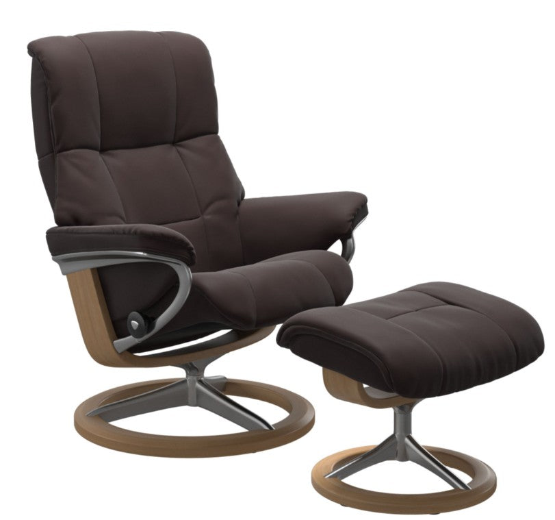 Stressless Mayfair Signature Base Chair and Ottoman