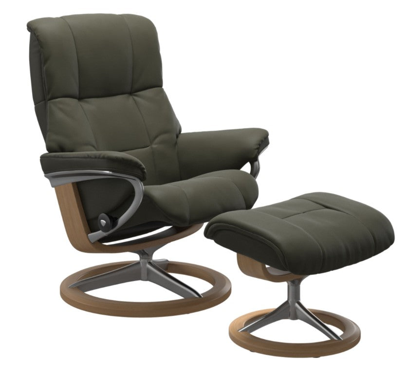 Stressless Mayfair Signature Base Chair and Ottoman