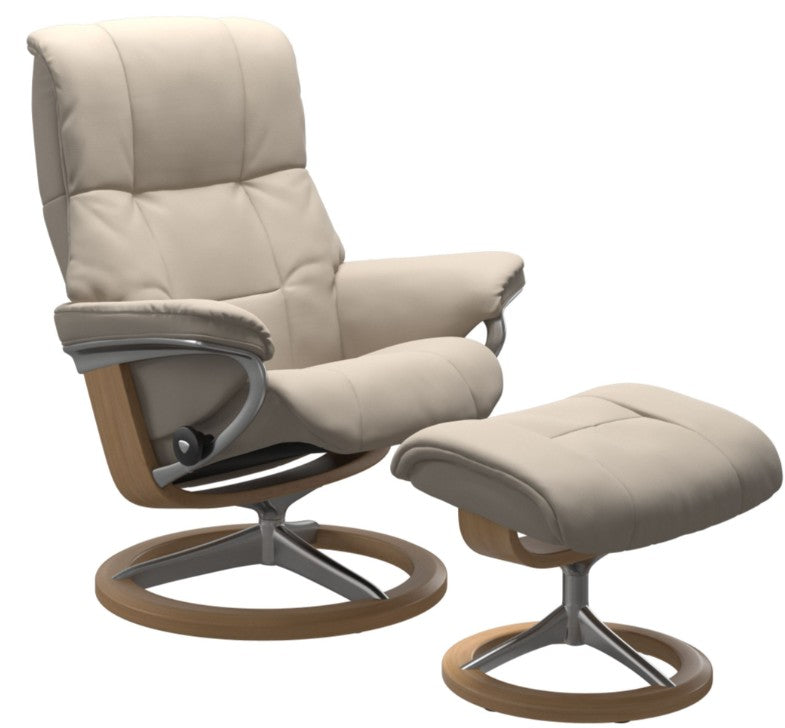 Stressless Mayfair Signature Base Chair and Ottoman