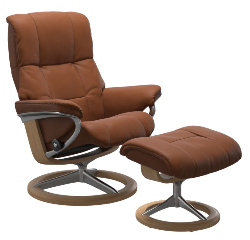Stressless Mayfair Signature Base Chair and Ottoman