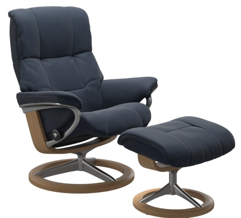 Stressless Mayfair Signature Base Chair and Ottoman