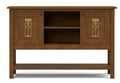 White Oak sideboard with decorative meadowflower panels.