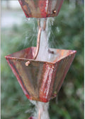 Medium Square Cups Copper Rain Chain