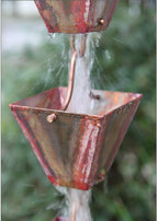 Medium Square Cups Copper Rain Chain