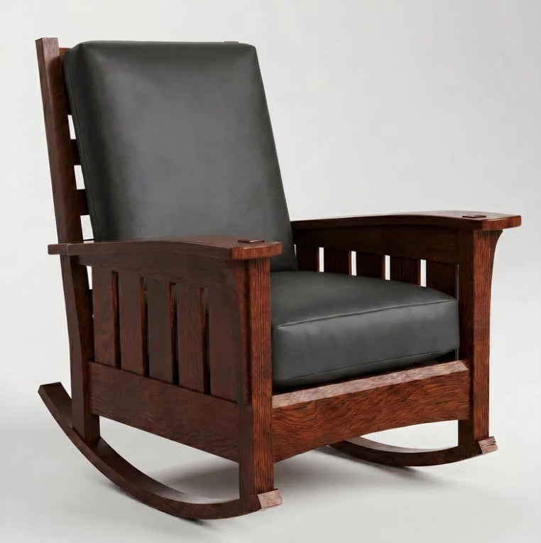 Bow Arm Rocker with Loose Cushion by Stickley - Promo