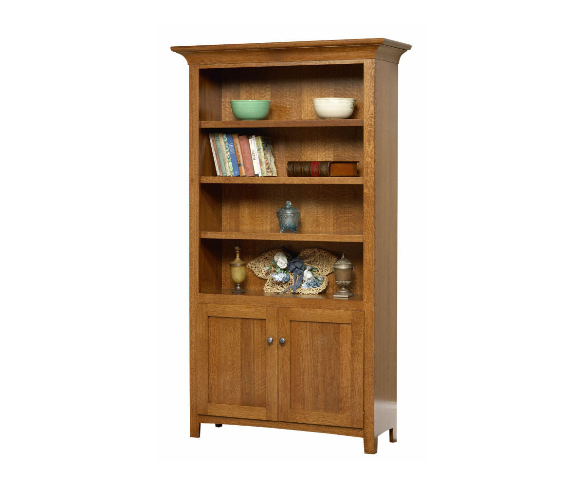 Millstone Class B Bookcase with Wooden Bottom Doors