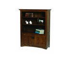 Mission Class B Bookcase with Wooden Bottom Doors