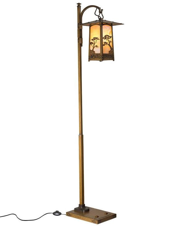 Cobblestone Monterey Cypress  Hook Arm Floor Lamp