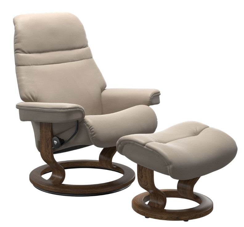 Stressless Sunrise Classic Chair and Ottoman