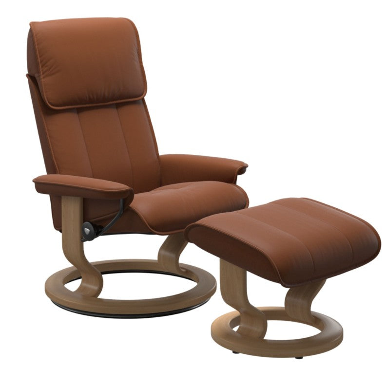 Stressless Admiral Classic Chair and Ottoman