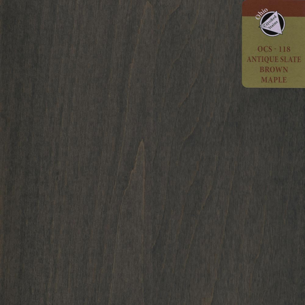OCS 118 - ANTIQUE SLATE - Brown Maple Sample