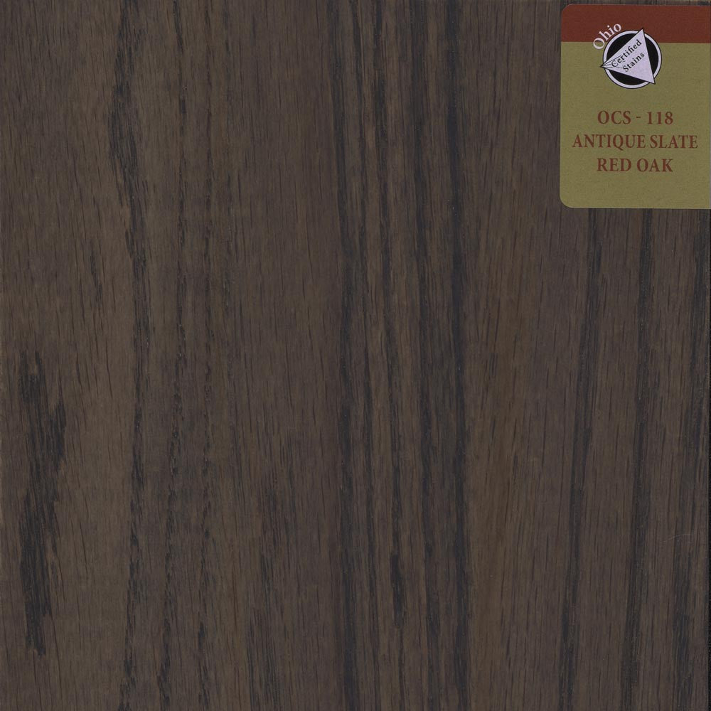 OCS 118 - Antique Slate - Red Oak Sample