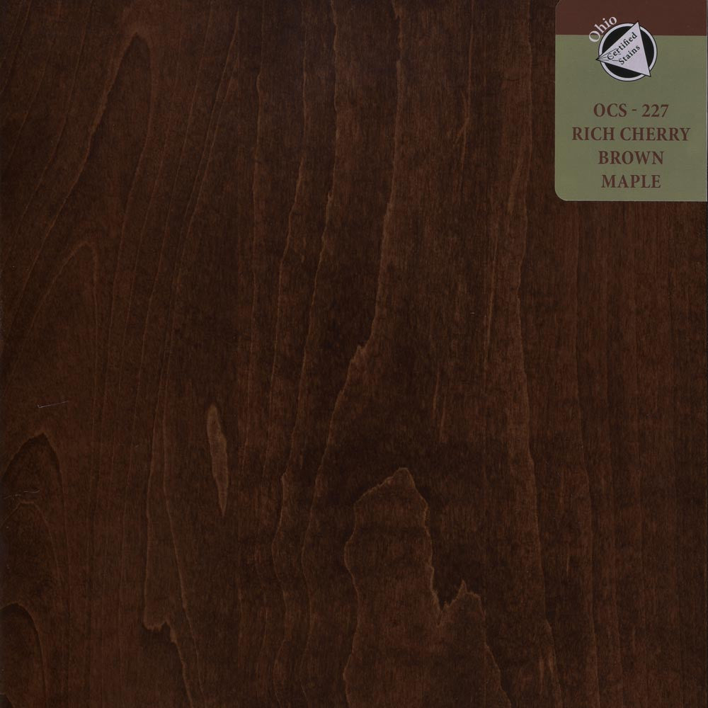 OCS 227 - RICH CHERRY - Brown Maple Sample