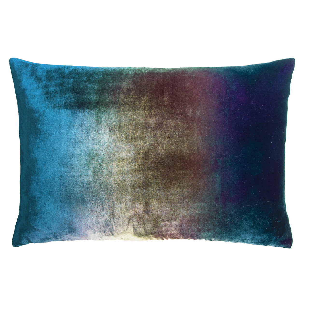 Peacock Ombre Velvet Pillow By Kevin O'Brien Studio