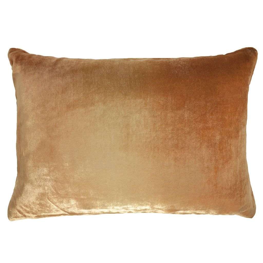 Gold Beige Ombre Velvet Pillow By Kevin O'Brien Studio