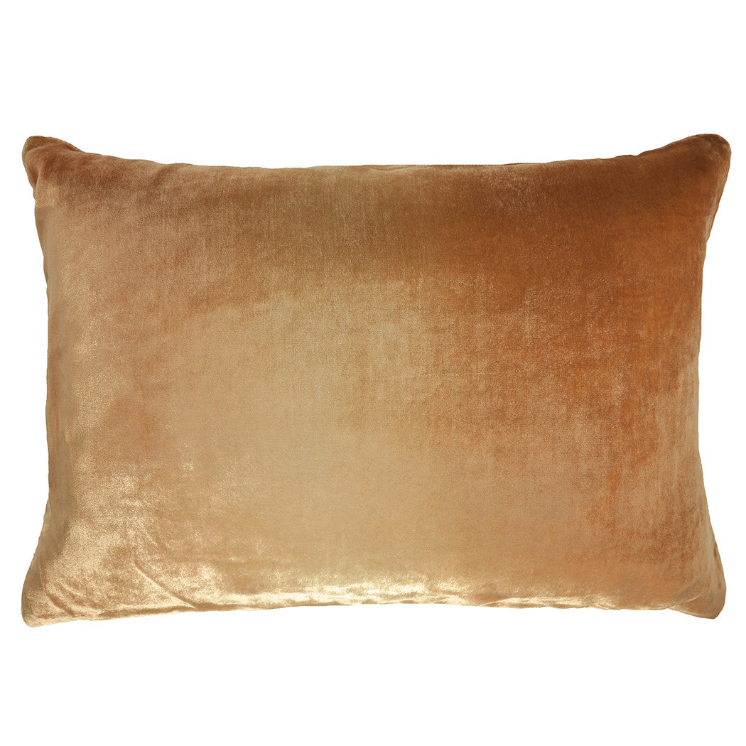 Gold Beige Ombre Velvet Pillow By Kevin O'Brien Studio