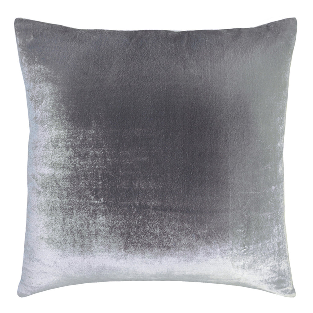 Silver Ombre Velvet Pillow By Kevin O'Brien Studio