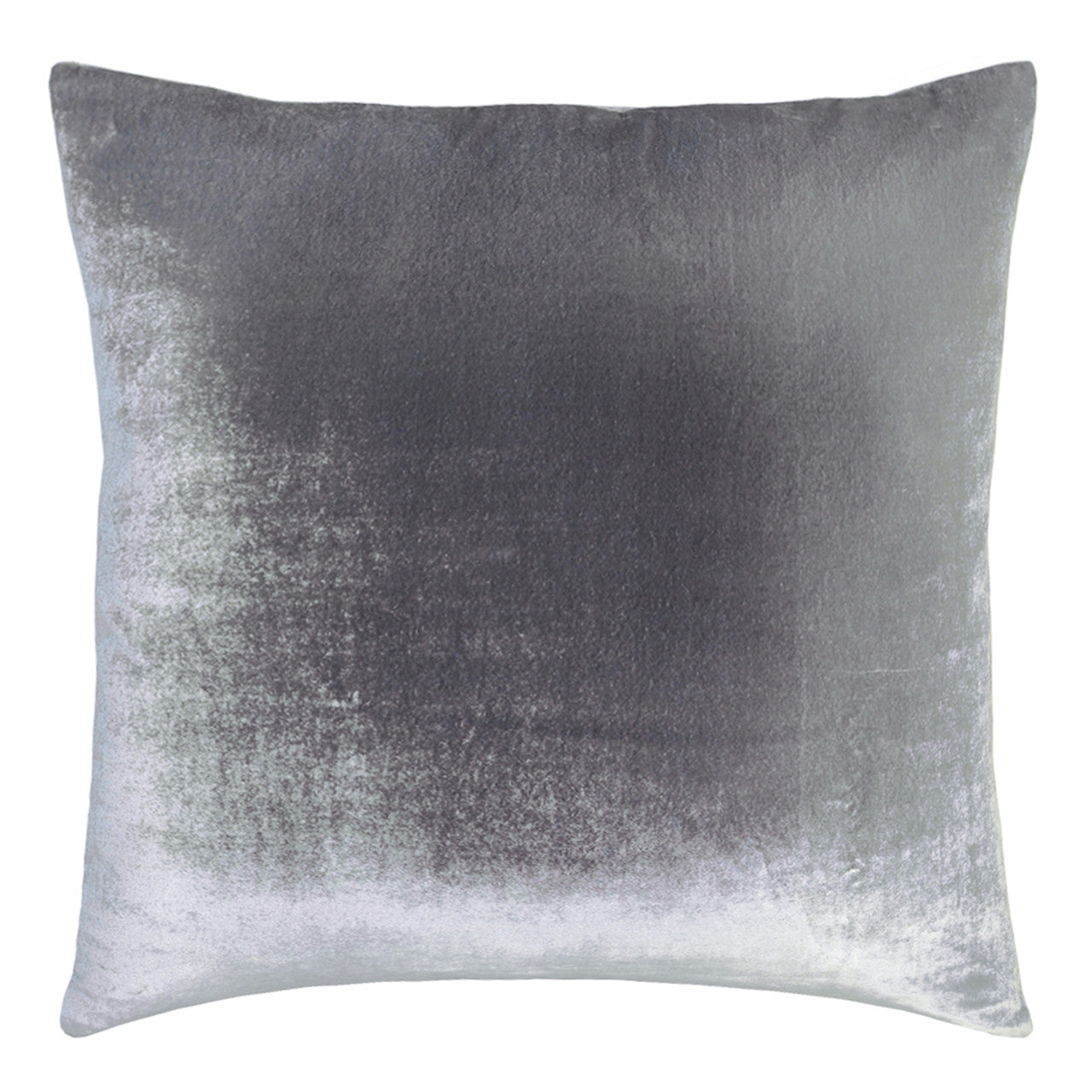 Silver Ombre Velvet Pillow By Kevin O'Brien Studio