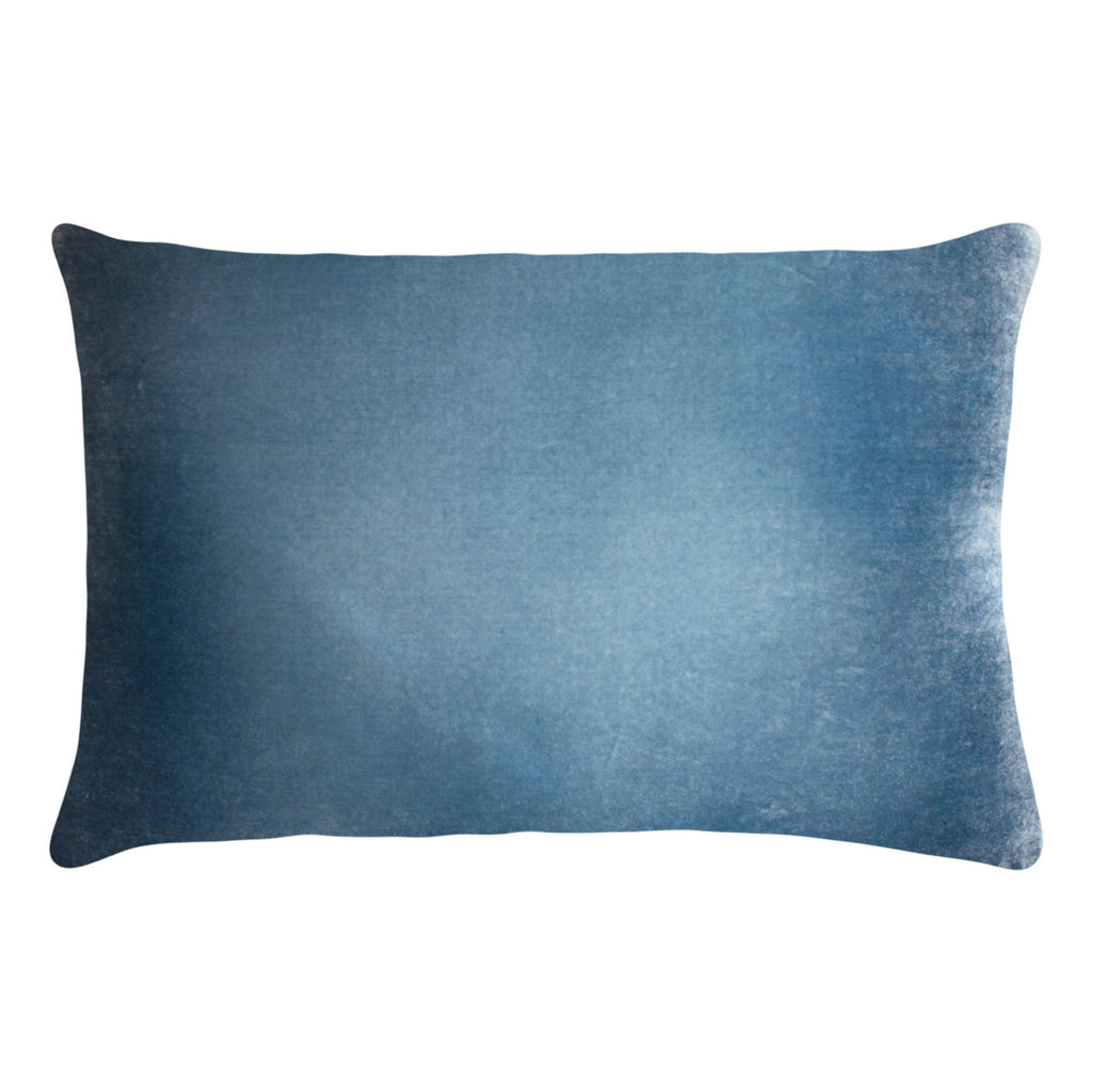 Denim Ombre Velvet Pillow By Kevin O'Brien Studio