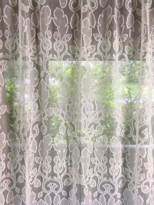 Oak and Acorn Lace Curtain Panel
