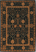 Craftsman Palmette Trellis Black Rug