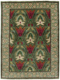 Stephanotis Flower Hand-Knotted Wool Rug PC-4A – 8x10 Full View