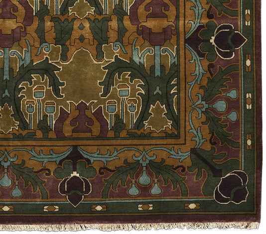 Wyndham Hand-Knotted Wool Rug PC-6A – Close Corner Rug View