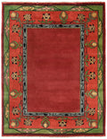 Voysey Border Hand-Knotted Wool Rug PC-8A – Overhead View