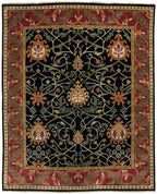 Black Tree Hand Knotted Wool Area Rug PC-37A – 8x10 Flat Shot