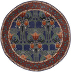 McMurdoch Hand Knotted Wool Area Rug PC-38B – Round Shot