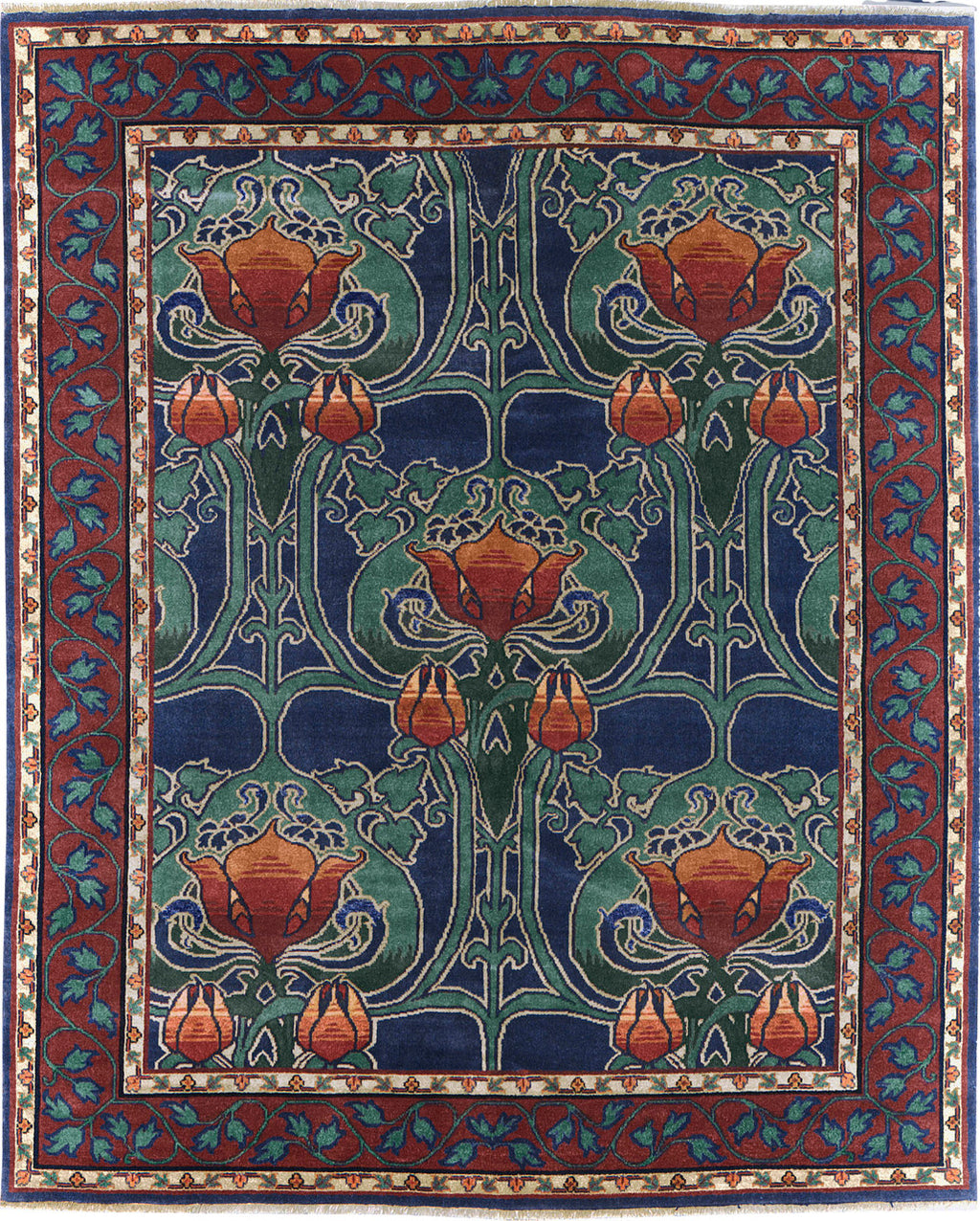 McMurdoch Hand Knotted Wool Area Rug PC-38B – 8x10 Flat Shot