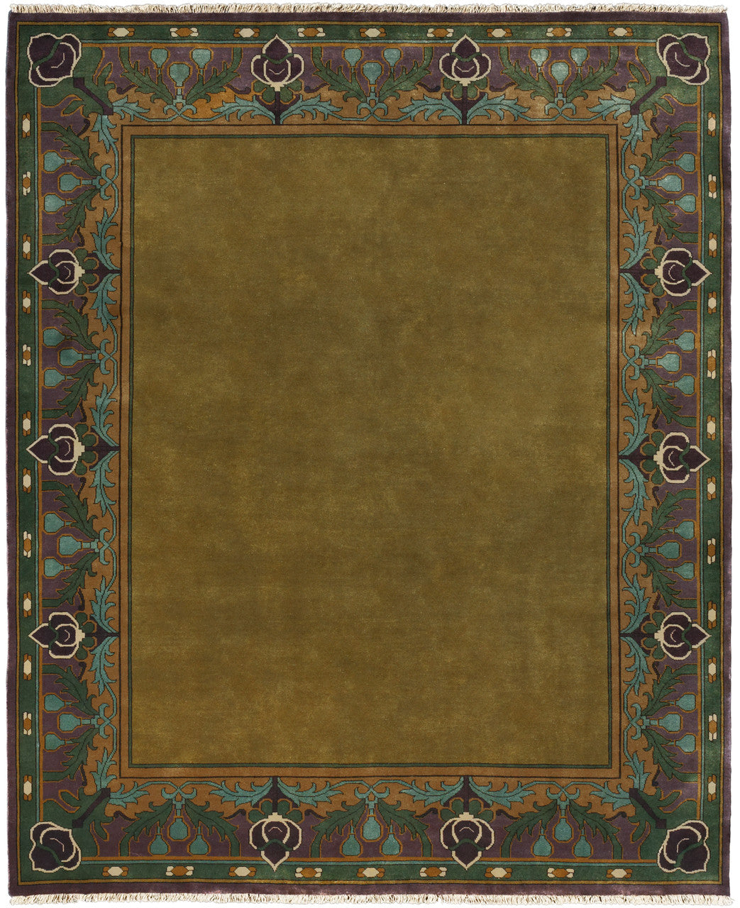 Wyndham Border Hand-Knotted Wool Rug PC-6B – 8x10 Room View