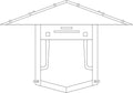 Pagoda Flush Wall Mount PDW-17