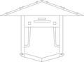 Pagoda Flush Wall Mount PDW-9