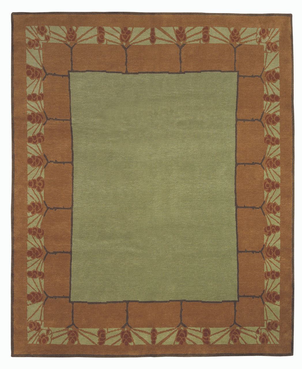 Craftsman Pinecone Fern Rug