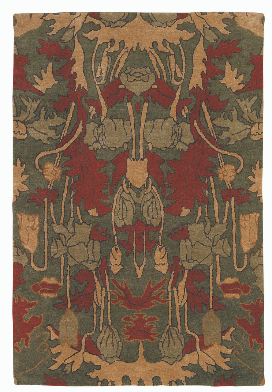 Craftsman Poppies Rug