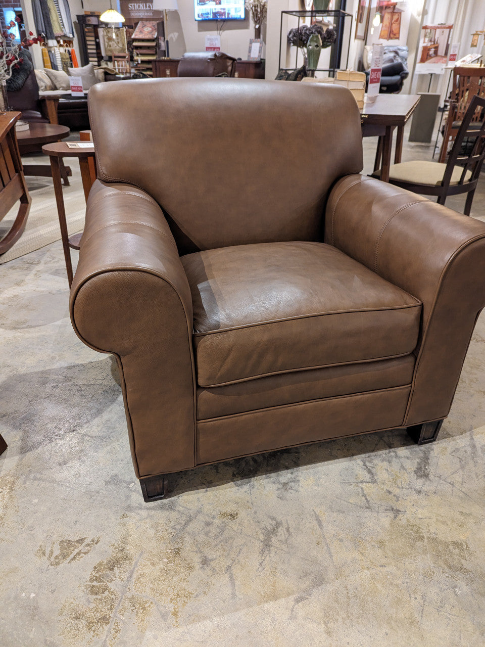 Stickley 7000 Series 36" Leather Arm Chair  in Stock