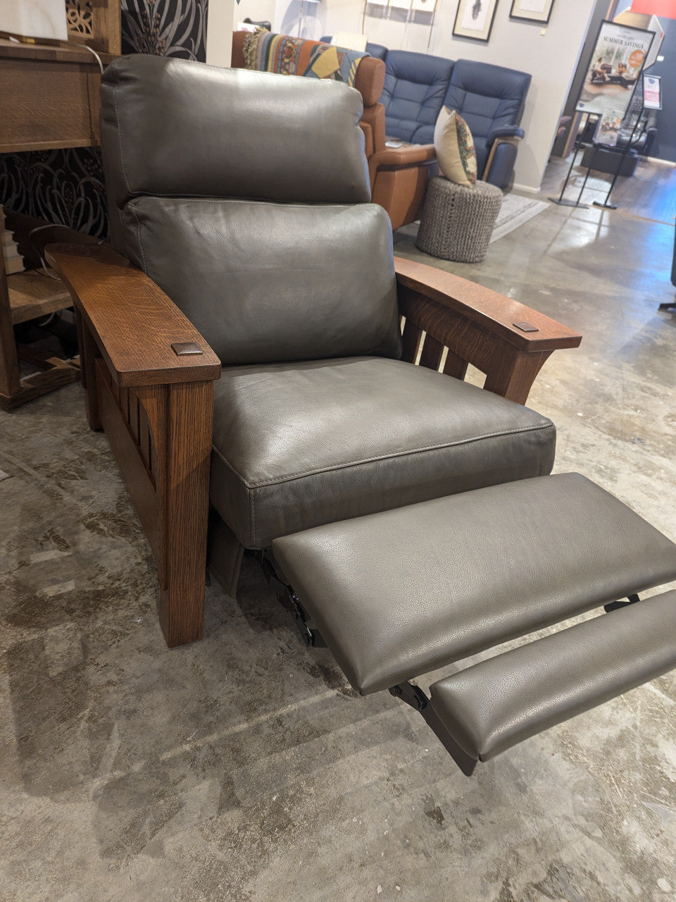 Bow Arm Morris wall Hugger Power Recliner by Stickley - In Stock