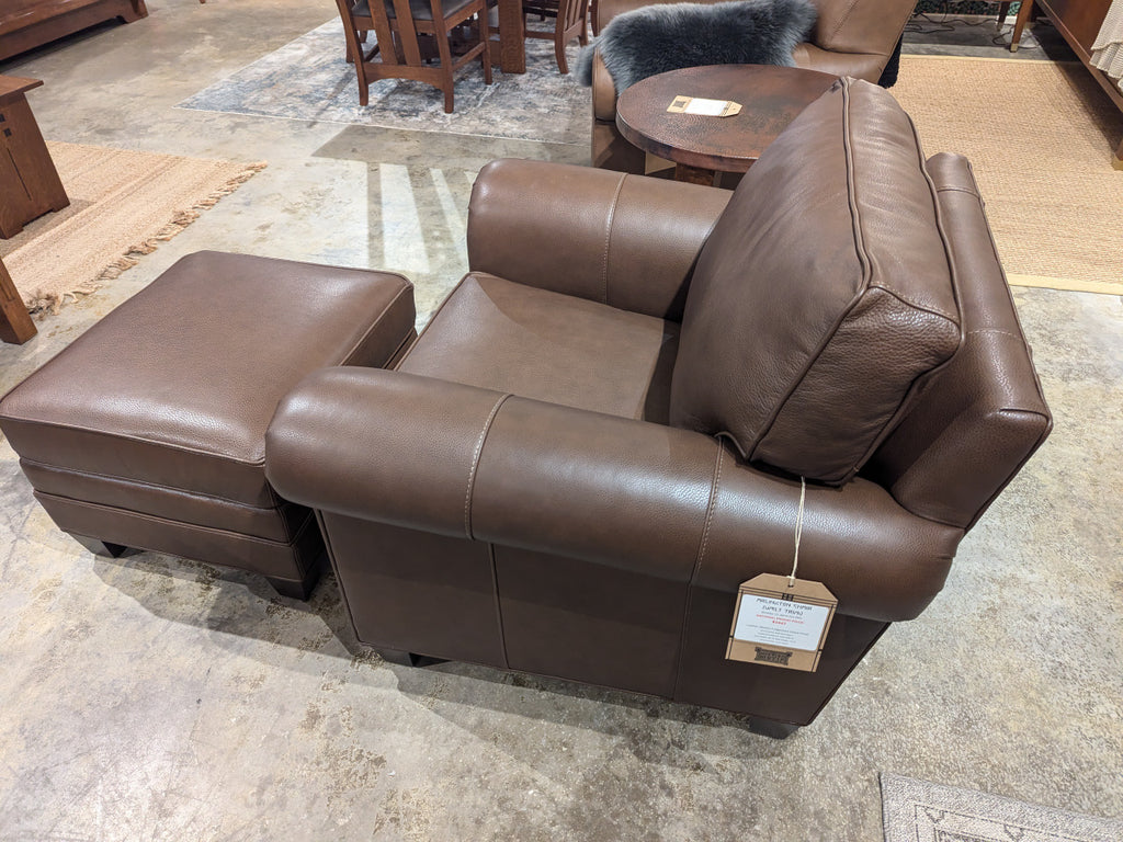Arlington Chair and Ottoman by  Stickley