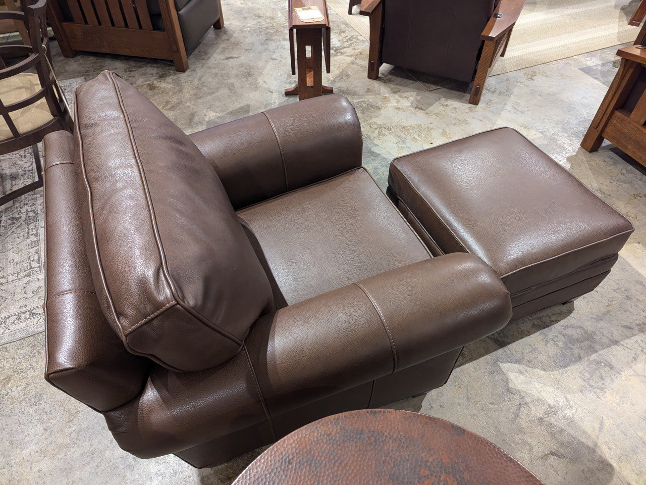 Arlington Chair and Ottoman by  Stickley