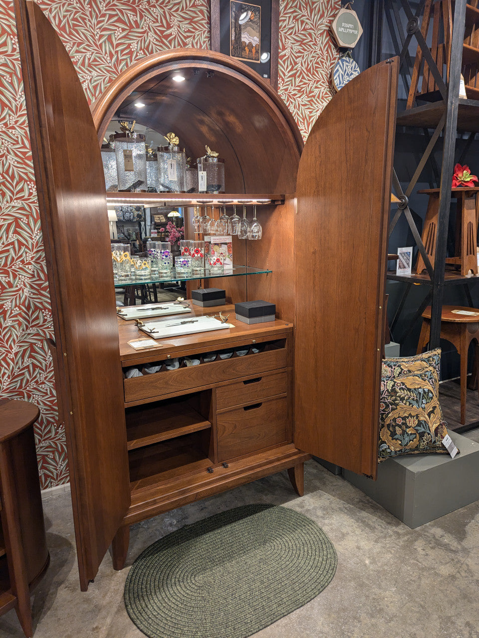 Martine Arced Bar Cabinet by Stickley - In Stock