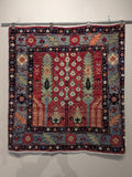 Double Tree Red Field 4x4 Hand Knotted Rug