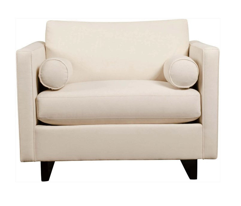 Beige armchair on a white background