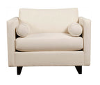 Beige armchair on a white background