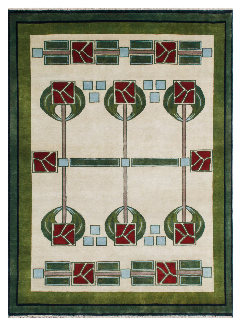 The Rose Hand Knotted Wool Rug | PC-59A