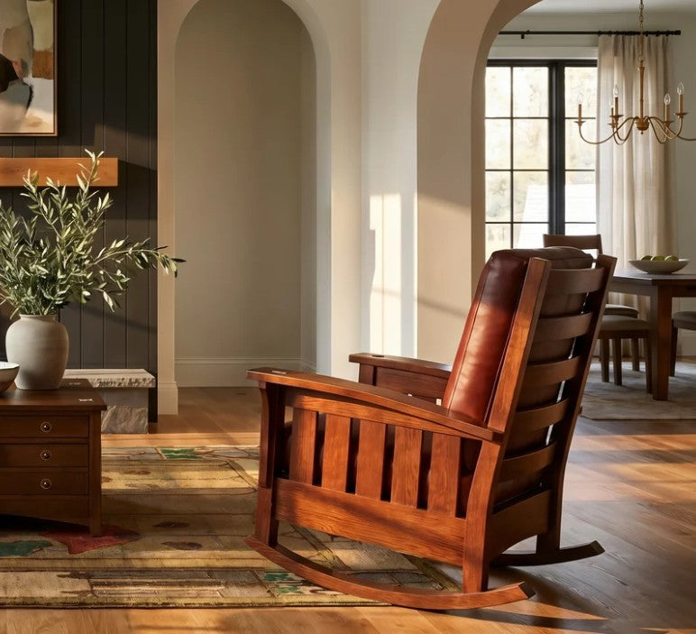 Bow Arm Rocker with Loose Cushion by Stickley - Promo