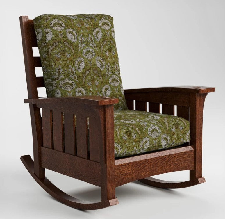 Bow Arm Rocker with Loose Cushion by Stickley - Promo
